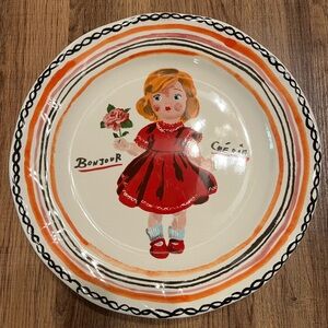 Anthropologie Nathalie Lete ceramic dinner plate